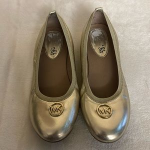 Gold Ballet Flats